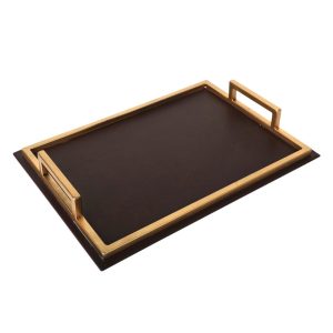 Brown & Gold Rectangular