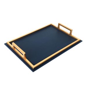 Royal Blue & Gold Rectangular Tray
