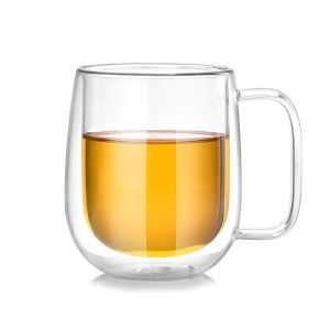 Double Wall Insulated Glass Cup Heat-Resistant(Pack of 1)