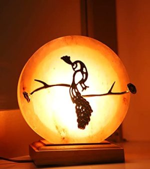 Brass Peacock Salt Lamp