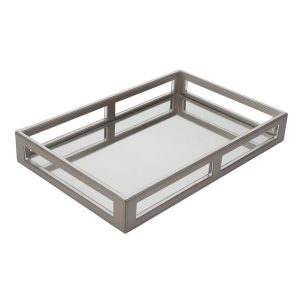 Silver Glass Tray