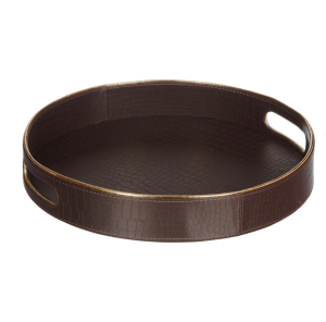 Brown Circular Tray
