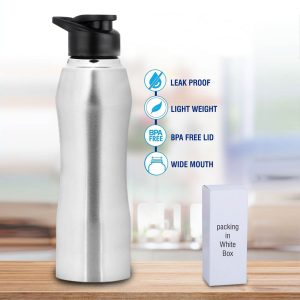 Curvy Steel Bottle Natural