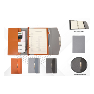 Textured Leatherette organizer with magnetic flap