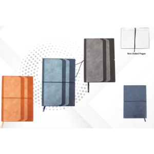 Leatherette Notebook with Horizontal Elastic