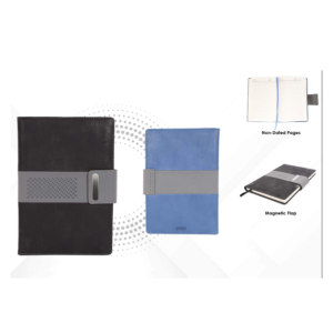 Leatherette Notebook With Magnetic Flap