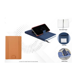 Leatherette Notebook With Mobile Stand