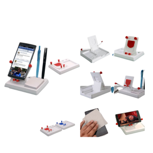 Grippo Mobile Holder With Angle Adjustment, Pen Stand, And Notepad