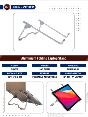 ZITHER ALUMINIUM COMPACT LAPTOP STAND