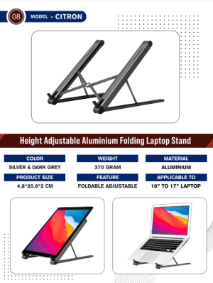 CITRON ALUMINIUM LAPTOP STAND FOLDABLE
