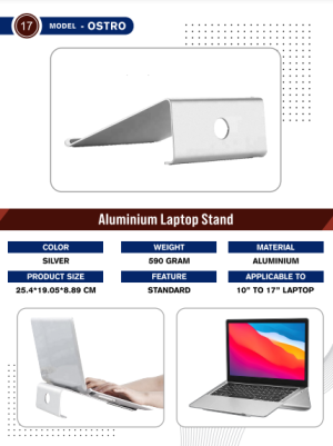 OSTRO ALUMINIUM SLEEK LAPTOP STAND