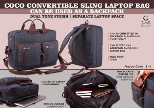 Coco Convertible Sling Laptop Bag | Can Be Used As A Backpack