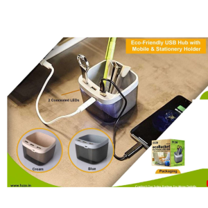 Eco-Friendly USB Hub with Mobile & Stationery Holder