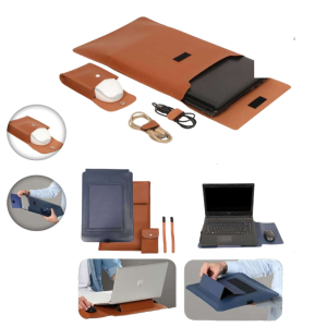 LEATHERETTE LAPTOP SLEEVES WITH STAND & MOUSE PAD