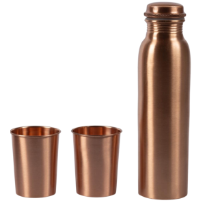 Copper Bottle with Glass