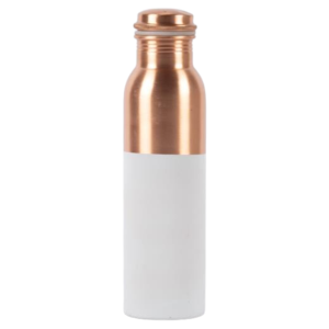 White Antique Copper Water Bottle 1 Litre
