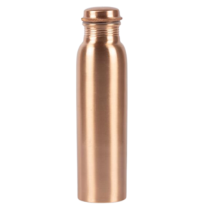 Pure Copper Water Bottle (1000 ml, 26 cm, Leak Proof, Lacquer Finish, Set of 1)