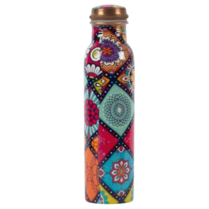 Premium Designer Pure Copper Water Bottle, 1 Litre
