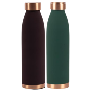 Rubber Coated Pure Copper Water Bottle
