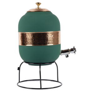 Copper Water Pot in Green Color