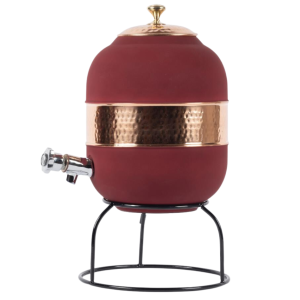 Copper Water Pot in Red Color