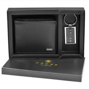 Cross Insignia Express Slim Wallet and Metal Keychain Combo