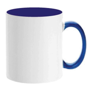 Ceramic Blank Sublimation Inner & Rim Color Blue Mug Coated Coffee