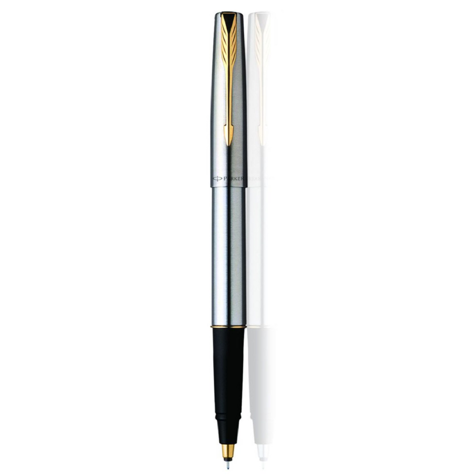 Stylo Roller Parker Frontier Acier Brossé – État Excellent – Recharge Incluse