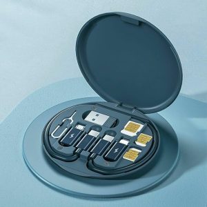 All-In-One Quick Charging Data Cable Storage Kit& Hidden Holder, All USB Cable Kit 
