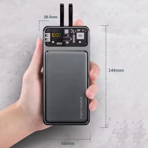 Digital Transparent Power Bank 10000 mAh