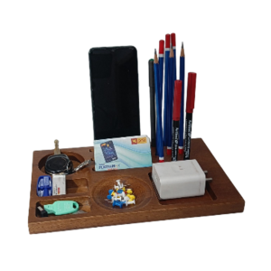 Desktop Organizer Dark Wallnut polish 100pcs