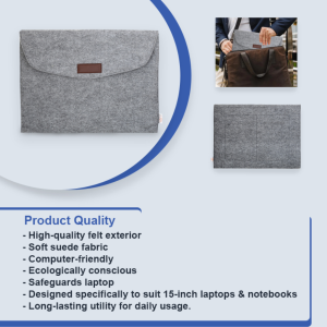 Protective OON Felt Soft Sleeve for Laptop 15 inches