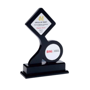 Printed Golden BNI Wooden Trophies