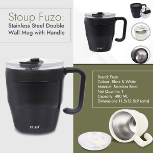 Stainless Steel Double Wall Mug with Handle