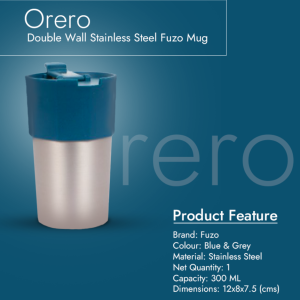 Orero Double Wall Stainless Steel Fuzo Mug