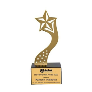 Star Golden Customized Trophy