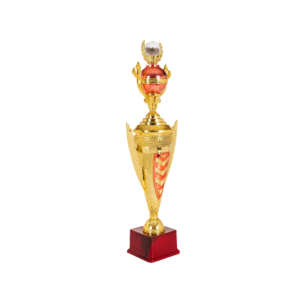 Metallic Fiber Gold Trophy Award Cup