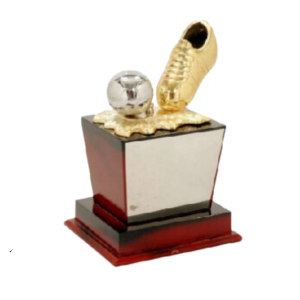 Wood And Brass Football Trophy