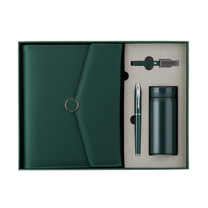 4 in 1 Gift Set Power Bank Note Book 8000 MAH Pen Drive, Flask, Metal pen