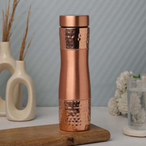 Pure Copper Water Bottle Wide Mouth, 1000 ml Capacity