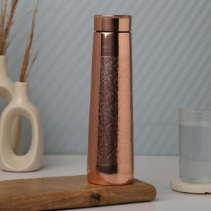 Copper Bottle Light House Shape, Etching Pattern, 900 Ml