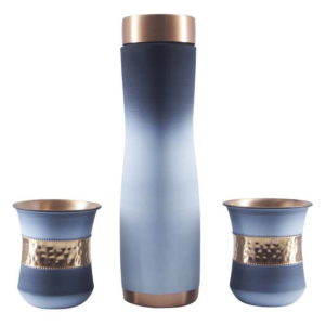 Copper Bottle Silk Blue | 950ML | Leak-Proof Cap