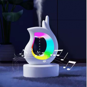 Anti-Gravity Humidifier, Quiet Humidifier with 7 Colours Light, Atmosphere Light with Bluetooth Speaker