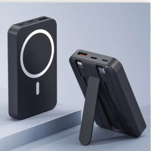 Ambrane 10000mAh Magnetic Wireless Power Bank with Stand