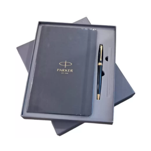 Parker Fusion Laque Black GT Ball Pen with Black Large Notebook Ball Pen