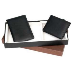 Black 2 In 1 Leather Gift Set