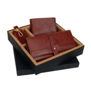 3 in 1 Brown Leatherette Set