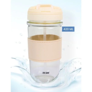 FlipSlip Glass Mug with Dual Sipper Lid